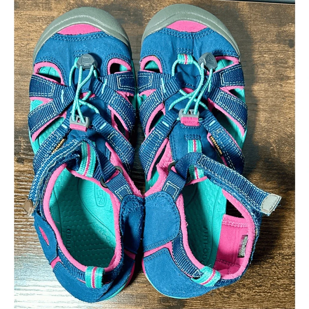 Keen Newport H2 Girls Youth Sandals Blue & Pink Sz 5